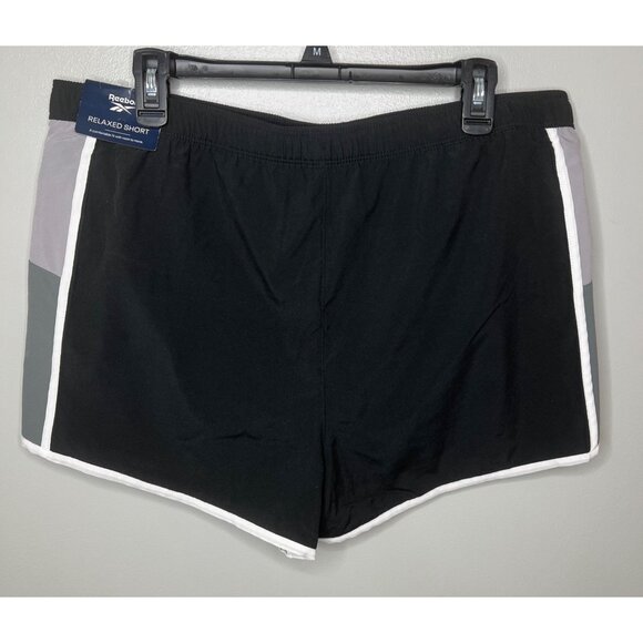 Reebok Relaxed Short XL Black & Gray Polyester Athletic Shorts - Picture 7 of 13